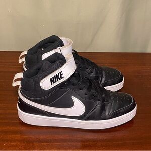 Nike Court Borough Mid 2 (GS) Youth Black White Size 6Y